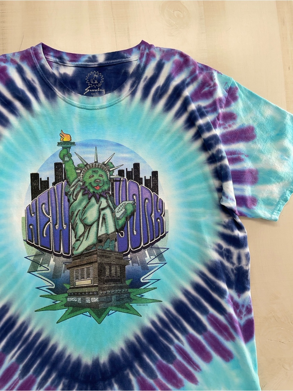 1992 print graphic tee T-shirt Grateful Dead New York Sundog coast to coast - Picture 5 of 8